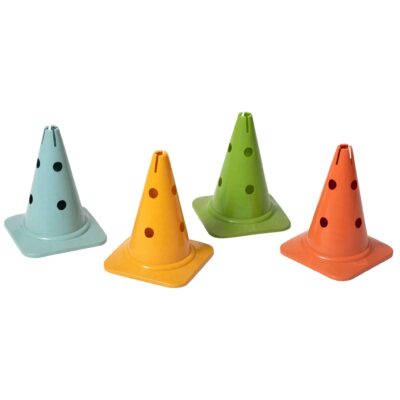 Lochkegel aus treeNside-Material, bunt, 4er-Set