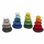 Regenbogen-Filzkiesel, 20-tlg. - Betzold Regenbogen Filzkiesel 20 tlg E 763358 b ZN