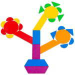 Transparente Pattern-Blocks, 360 Teile in Stapelbox - E 41320 i