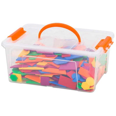 Transparente Pattern-Blocks, 360 Teile in Stapelbox