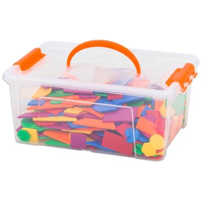 Transparente Pattern-Blocks, 360 Teile in Stapelbox