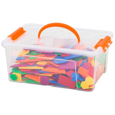 Transparente Pattern-Blocks, 360 Teile in Stapelbox