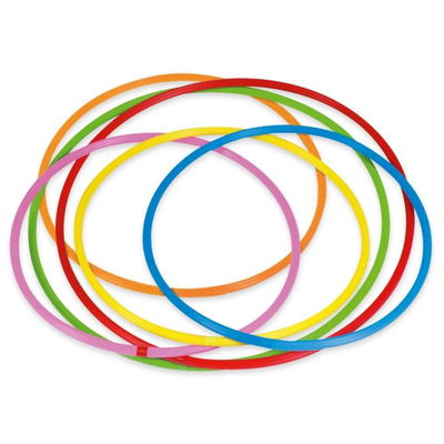 Gymnastik-Reifen Regenbogen-Set, 6 Stück