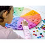 Regenbogen-Filzmatte mit Funkelsteinen, 241-tlg. - E 764740 k