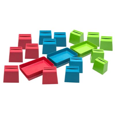 Becherquizzer mit Materialschalen