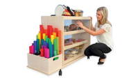 Flexeo® Musikwagen mit Aufkantung und 3 Auszügen, mit Boomwhackers®-Box – Bild 24
