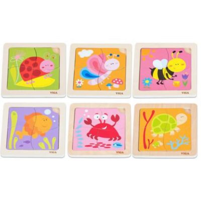Holzpuzzle, 6er-Set