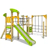 Klettergerüst Kindergarten mit Rutsche und Netzbrücke Wickey PRO Magic Pride – Bild 8