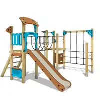 Klettergerüst Kindergarten mit Rutsche und Netzbrücke Wickey PRO Magic Pride – Bild 10