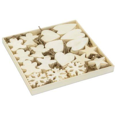 Holzanhänger Weihnachten, 90-tlg.