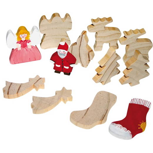 210053_1 Holzfiguren Weihnachten 12er Set - 210053 1