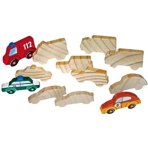 210056_1 Holzfiguren Fahrzeuge 12er Set - 210056 1