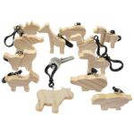 Holzfiguren Tiere Schlüsselanhänger - 210074 1