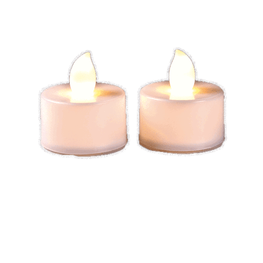 210269_1 Teelichter LED hellgelb mit Batterien 2er Set - 210269 1