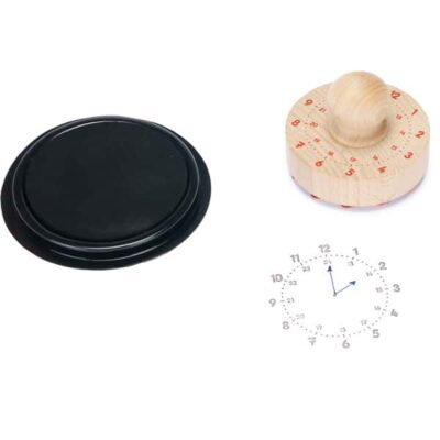 Holzstempel Uhr mit Kissen