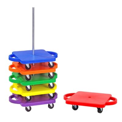 Kleine Rollbretter, 6 Stück inkl. Ständer