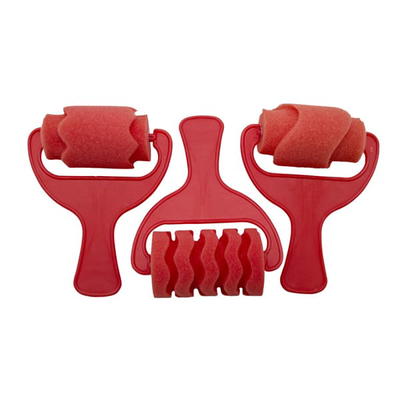 Musterroller 3er Set rot