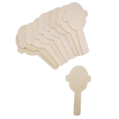 Gesichter Holzbastelstäbchen 10er Set