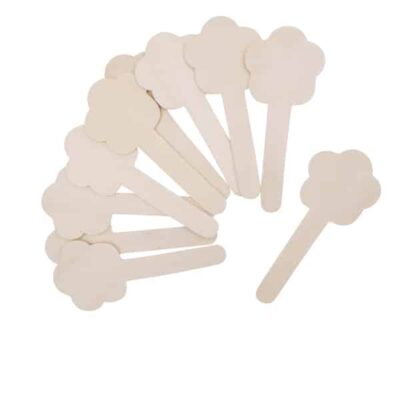 Blumen Holzbastelstäbchen 10er Set