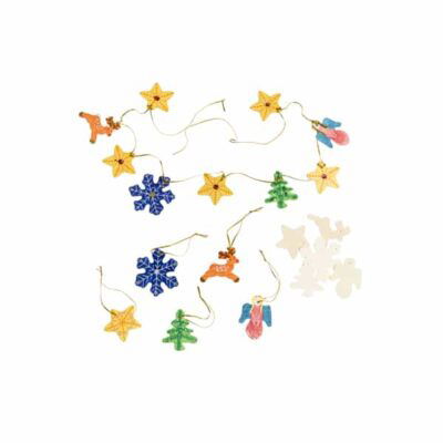 Weihnachtsdeko aus Holz 50er Set