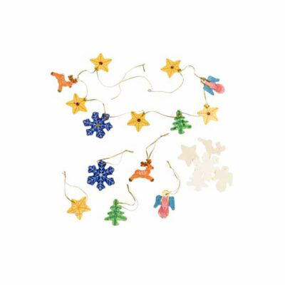 Weihnachtsdeko aus Holz 50er Set