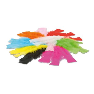 Mischung Flauschfedern, ca. 320 Stück