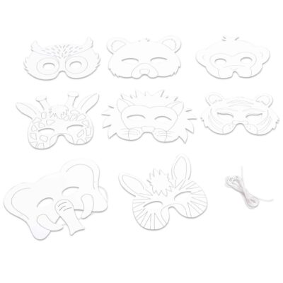 Wilde Tiermasken, 8 Stück