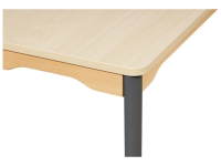 Tisch Rechteckig 120x60 cm mit beschichteter Tischplatte - Metallfußteil Grau – Bild 7