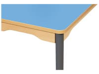 Tisch Rechteckig 120x60 cm mit beschichteter Tischplatte - Metallfußteil Grau – Bild 9