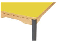 Tisch Rechteckig 120x60 cm mit beschichteter Tischplatte - Metallfußteil Grau – Bild 8