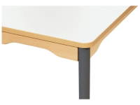 Tisch Rechteckig 120x60 cm mit beschichteter Tischplatte - Metallfußteil Grau – Bild 12