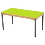 Tisch Rechteckig 120×60 cm mit beschichteter Tischplatte – Metallfußteil Grau - 52840 c037 230907 pc