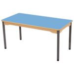 Tisch Rechteckig 120×60 cm mit beschichteter Tischplatte – Metallfußteil Grau - 52840 cn02 230907 pc