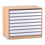 Flexeo® Papier- und Bilderschrank, 8 große Auszüge - 809086V0001 P02
