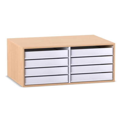 Flexeo® Aufsatz zum Papier- und Bilderschrank, 8 kleine Auszüge