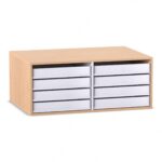 Flexeo® Aufsatz zum Papier- und Bilderschrank, 8 kleine Auszüge - 809103V0001 P01