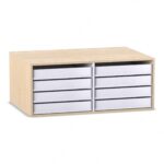 Flexeo® Aufsatz zum Papier- und Bilderschrank, 8 kleine Auszüge - 809103 P01