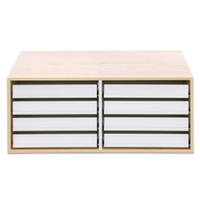Flexeo® Aufsatz zum Papier- und Bilderschrank, 8 kleine Auszüge – Bild 4