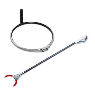 Abfallzange mit Müllbeutelhalter