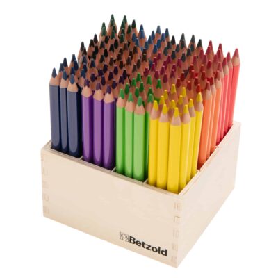 144 dicke Dreikantstifte, 17,5 cm lang im Holzaufsteller