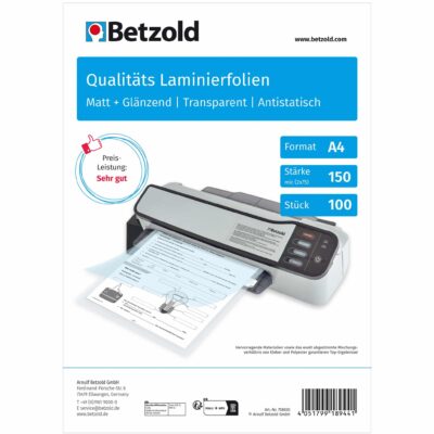 Laminierfolien DIN A4, 100 Stück