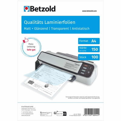 Laminierfolien DIN A4, 100 Stück