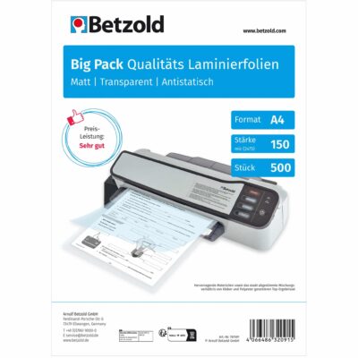 Laminierfolien DIN A4, 150 mic, 500 Stück