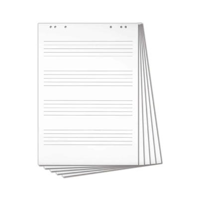 Flipchart-Block mit Notenlinien, 5 Stück