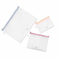Reißverschlussbeutel, ohne PVC, 5 Stück, transparent