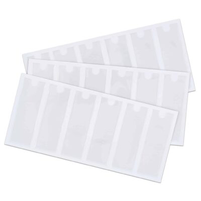 Selbstklebetasche mit Einsteckschildern, 7,5 cm breit
