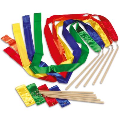 Farbige Rhythmikbänder, 5 Stück