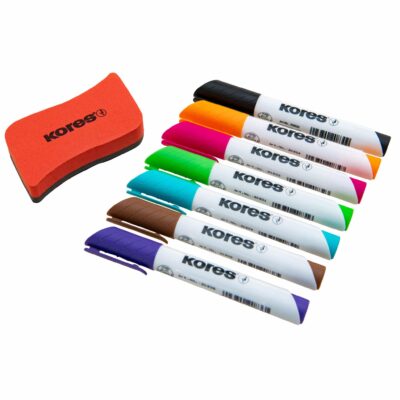 Kores® Whiteboard-Marker-Set mit magnetischem Schwamm