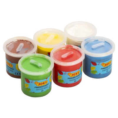 JOVI Fingerfarben im Töpfchen, 6 Stück