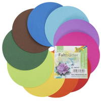 Origami Faltpapier, rund, 70 g/m², 500 Blatt, 10 Farben – Bild 6